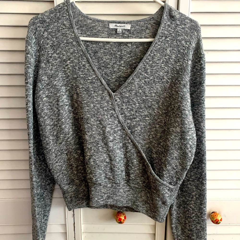 Cross body sweater